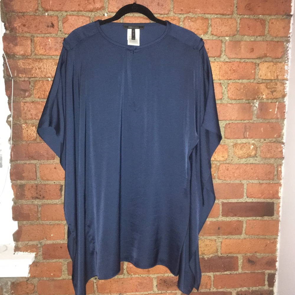 Drapy navy mini-dress